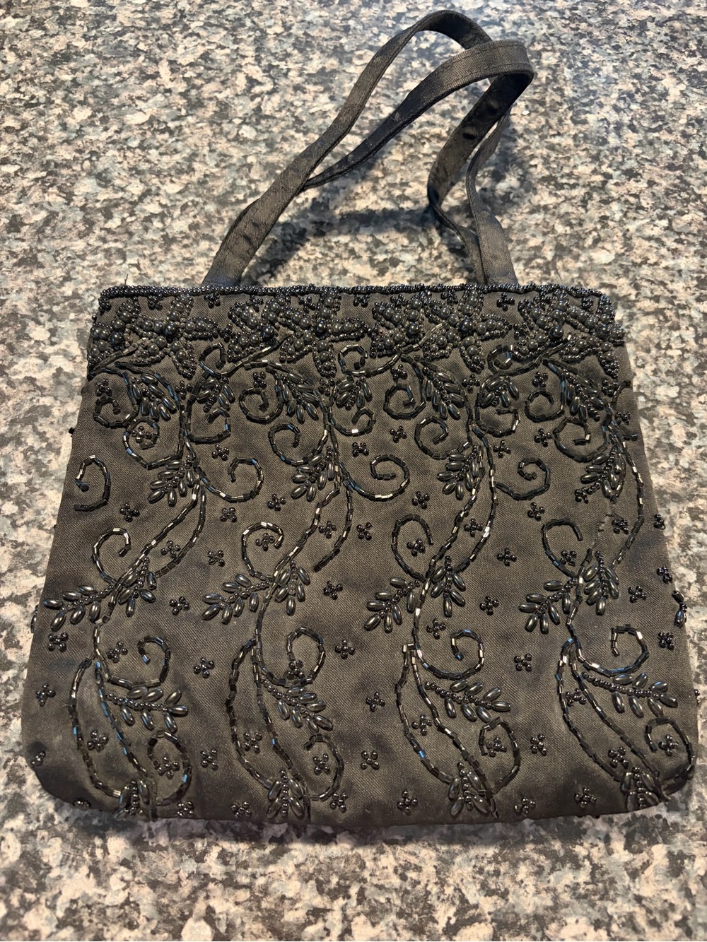 Elegant Black Beaded Women’s Evening Bag